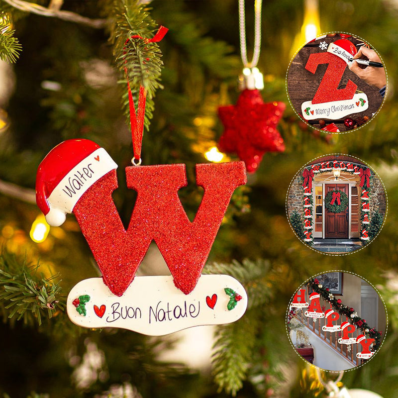 Weihnachtlicher dekorativer Buchstabenanhänger