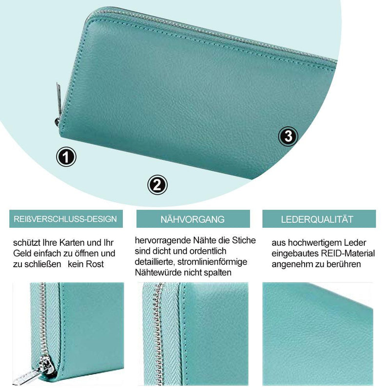 Antimagnetische 6 Zoll lange Brieftasche mit 36 Kartensteckplätze