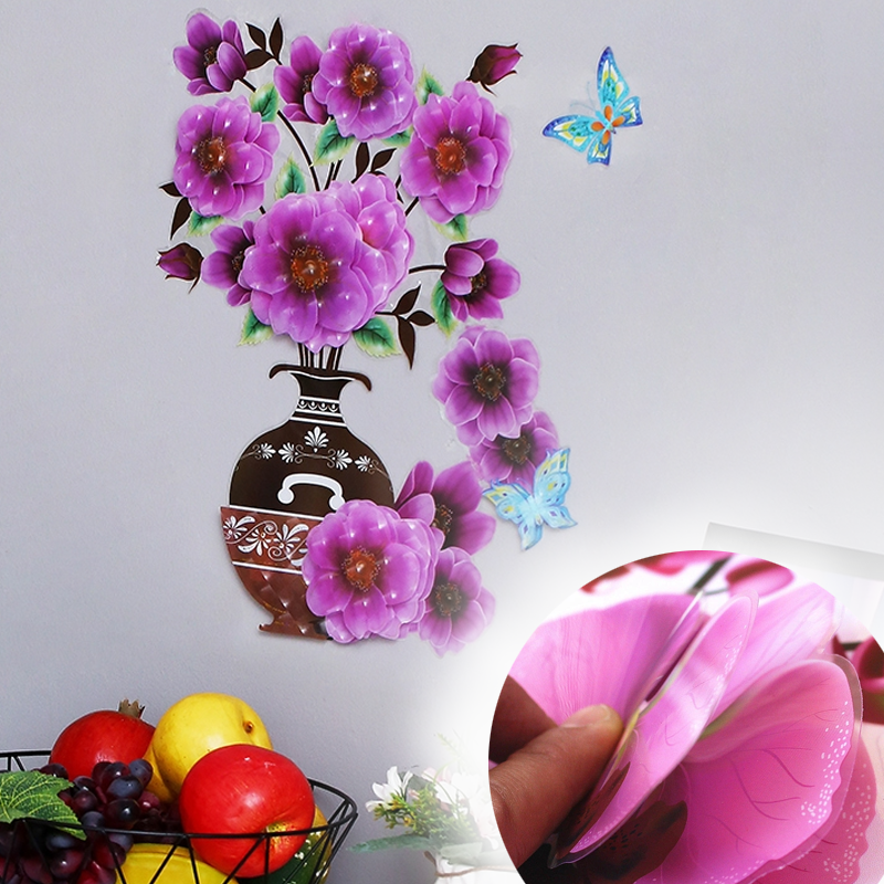 Stehaufe™ 3D Stereo Vase Wandaufkleber