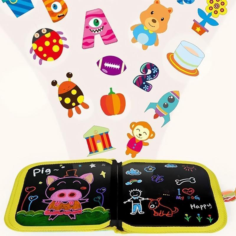 Tragbare löschbare Doodle Pad Zeichenblock (12 Stifte enthalten)