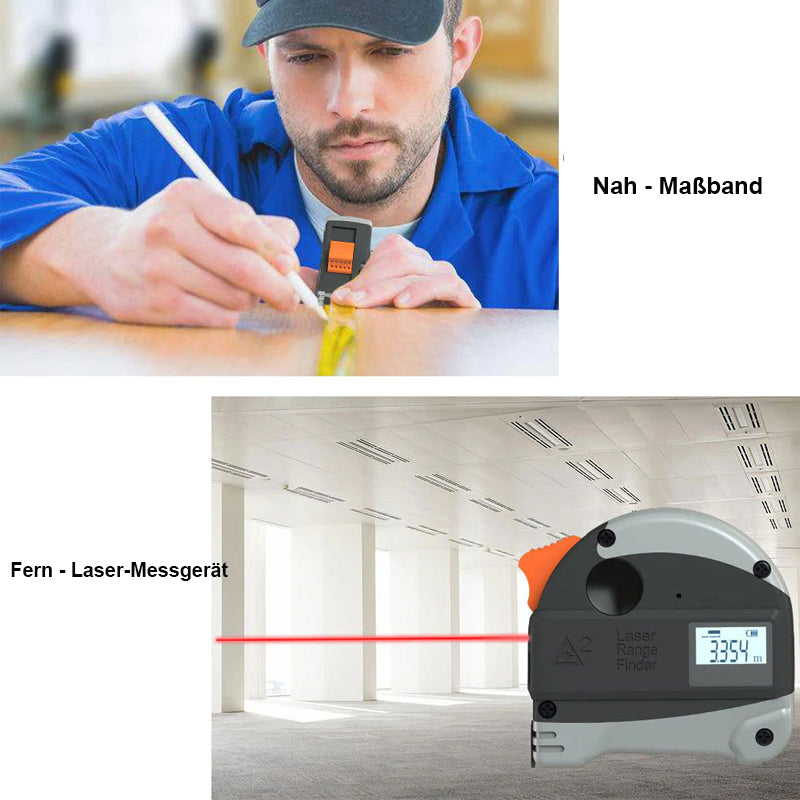2 in 1 Laser-Bandmaß Aus Edelstahl