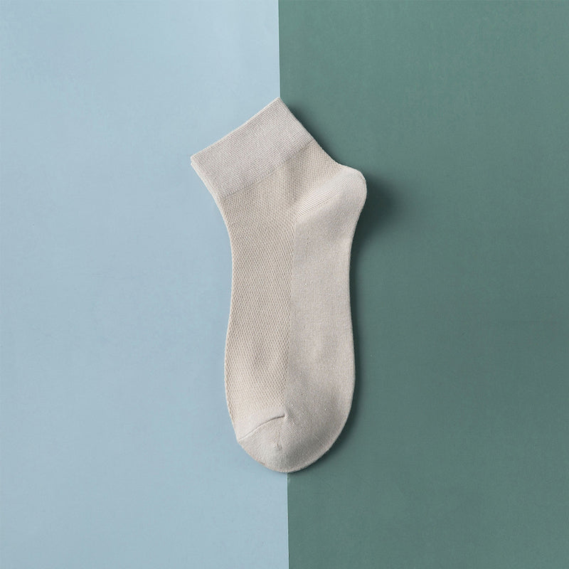 Einfarbige Dünne Atmungsaktive Baumwollsocken