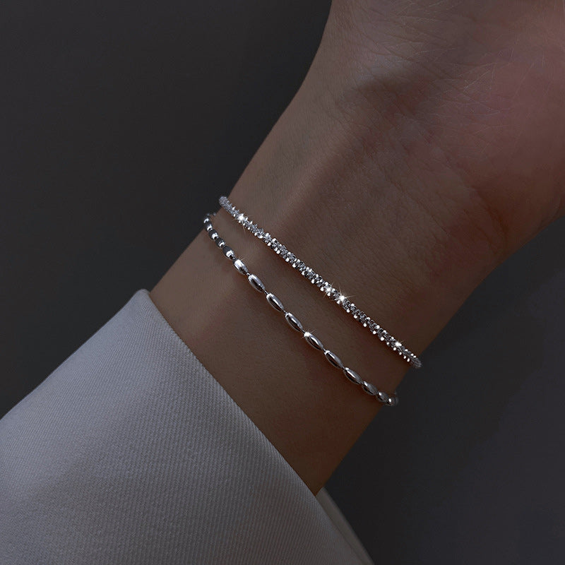 Doppellagiges Schleierkraut-Armband