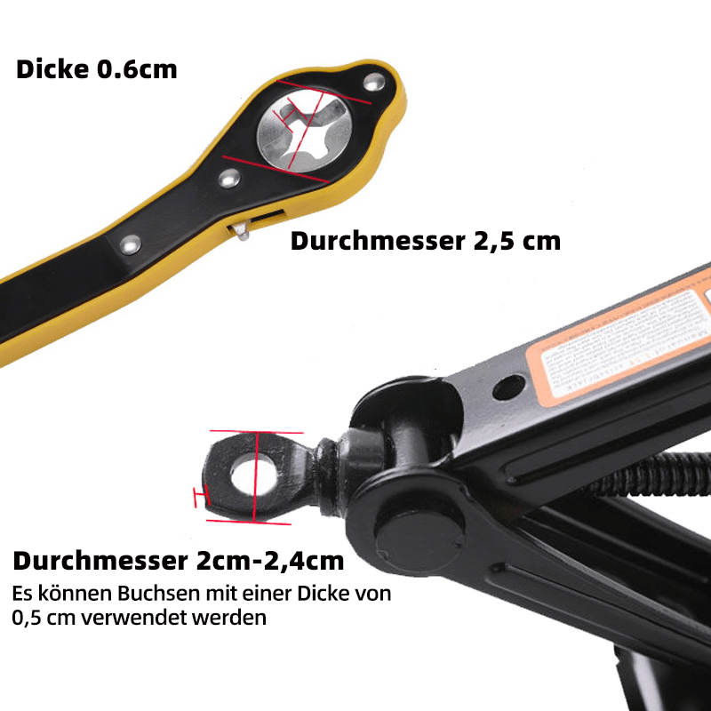Glückstür™Auto Arbeitseinsparung Jack Ratschenschlüssel