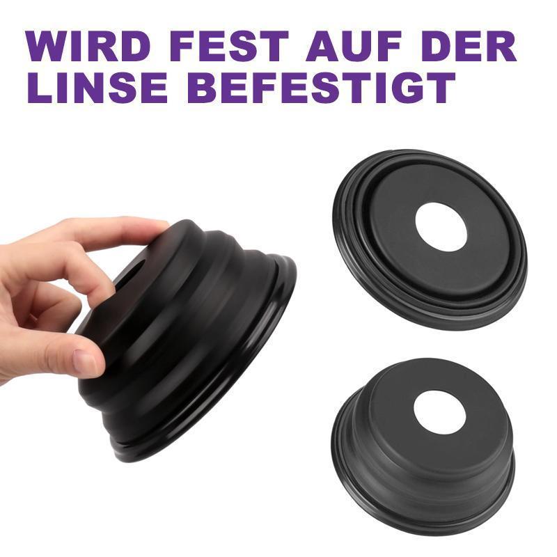 Flexible teleskopische Gegenlichtblende für Telefon oder Kamera
