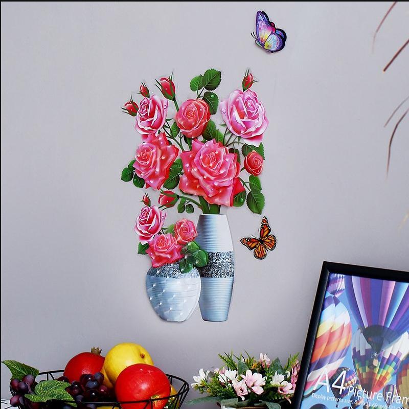 Stehaufe™ 3D Stereo Vase Wandaufkleber