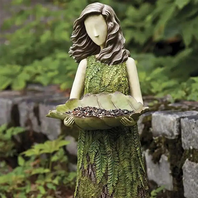 Statue der Göttin Vogelfutterspender