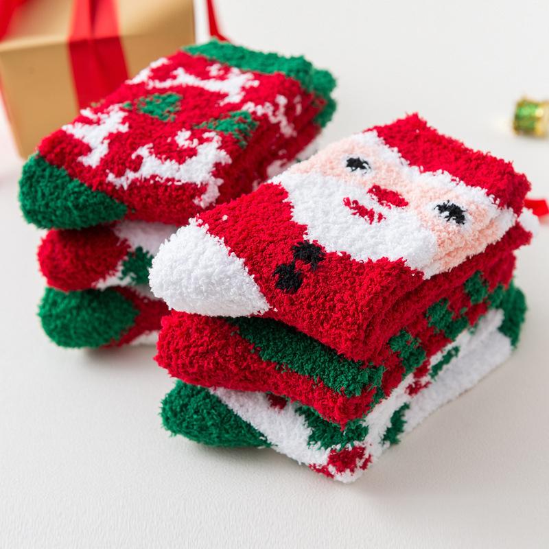 Frauen Weihnachten Plüsch Socken