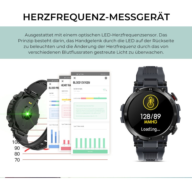 Multifunktionale Uhr Zur Überwachung Der Herzfrequenz