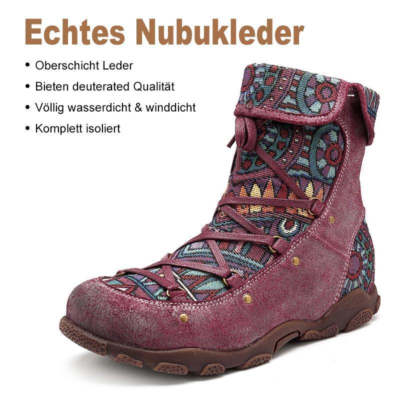 Handgemachte böhmische Spleißen Jacquard Stiefeletten