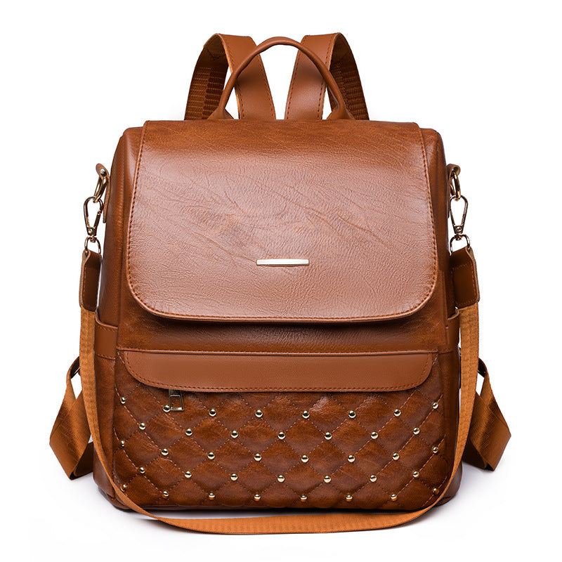 Diebstahlsichere Mehrzweck-Reisetasche aus weichem Leder
