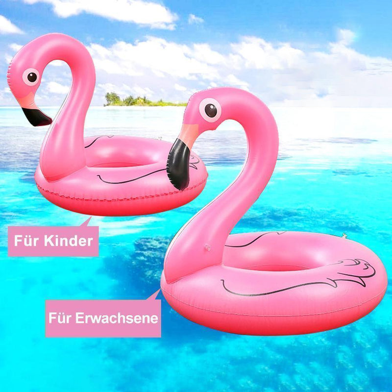 Flamingo Schwimmring und Aufblasbarer Getränkehalter