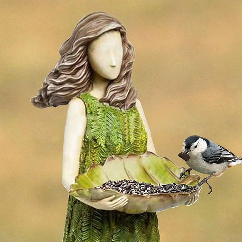 Statue der Göttin Vogelfutterspender