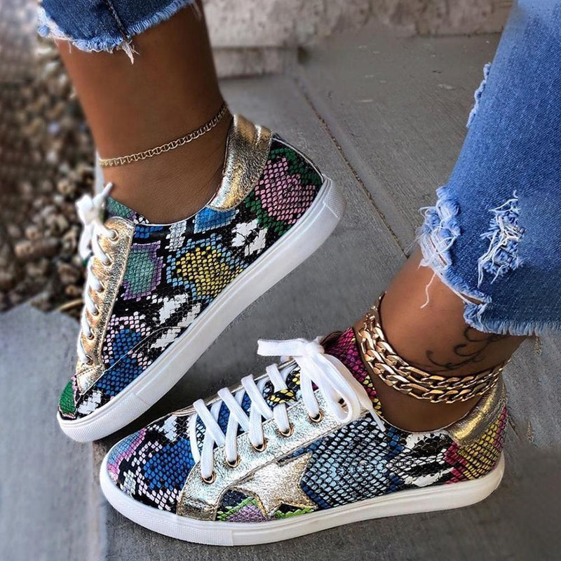 Glitzer-Freizeitschuhe mit Sternenmuster