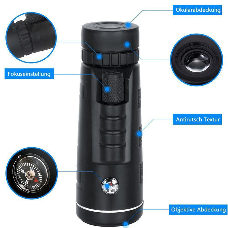 Monocular Telescope, 12x50 High Power wasserdichtes Fogproof
