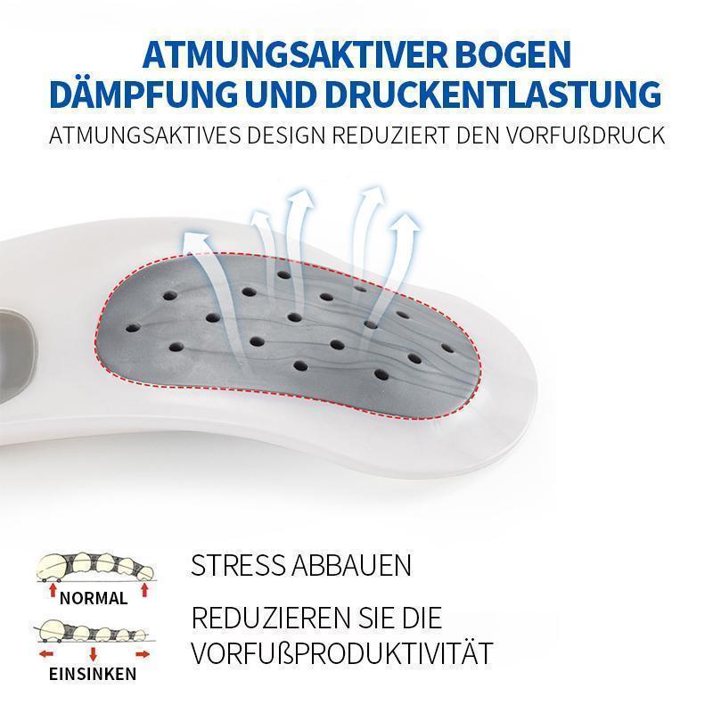 Fußorthesen korrigierende Einlegesohle mit anpassbaren Bogeneinsätze