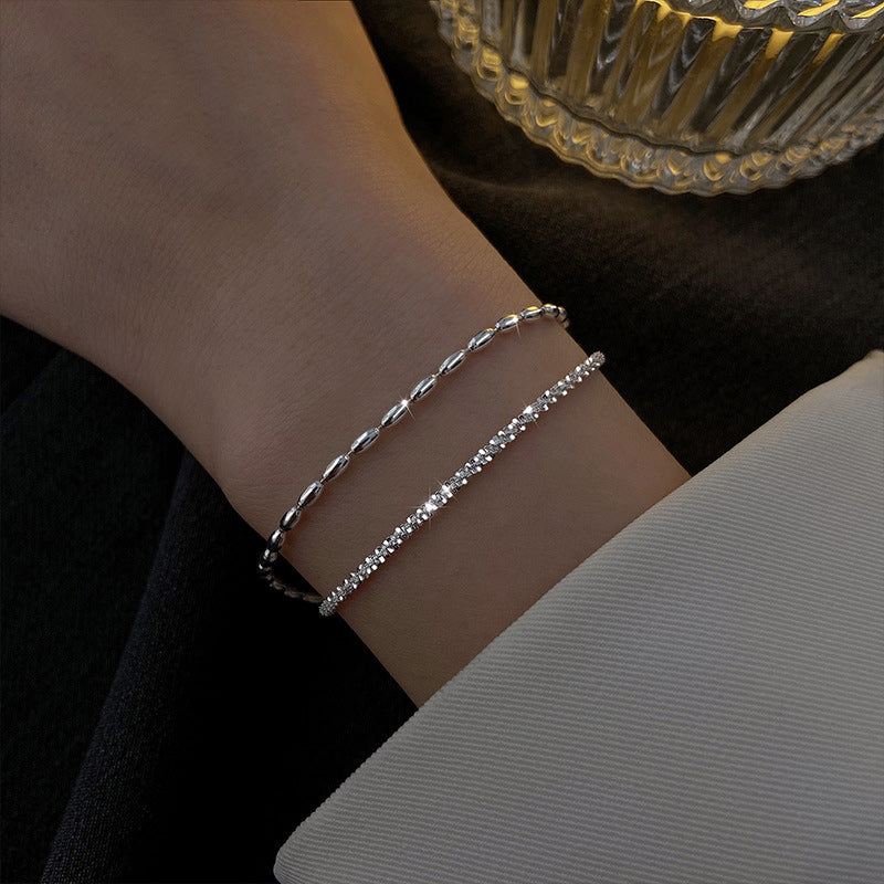 Doppellagiges Schleierkraut-Armband