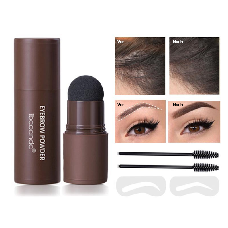 3-in-1 Haaransatzpuder Augenbrauenpuder Schattierungspuder