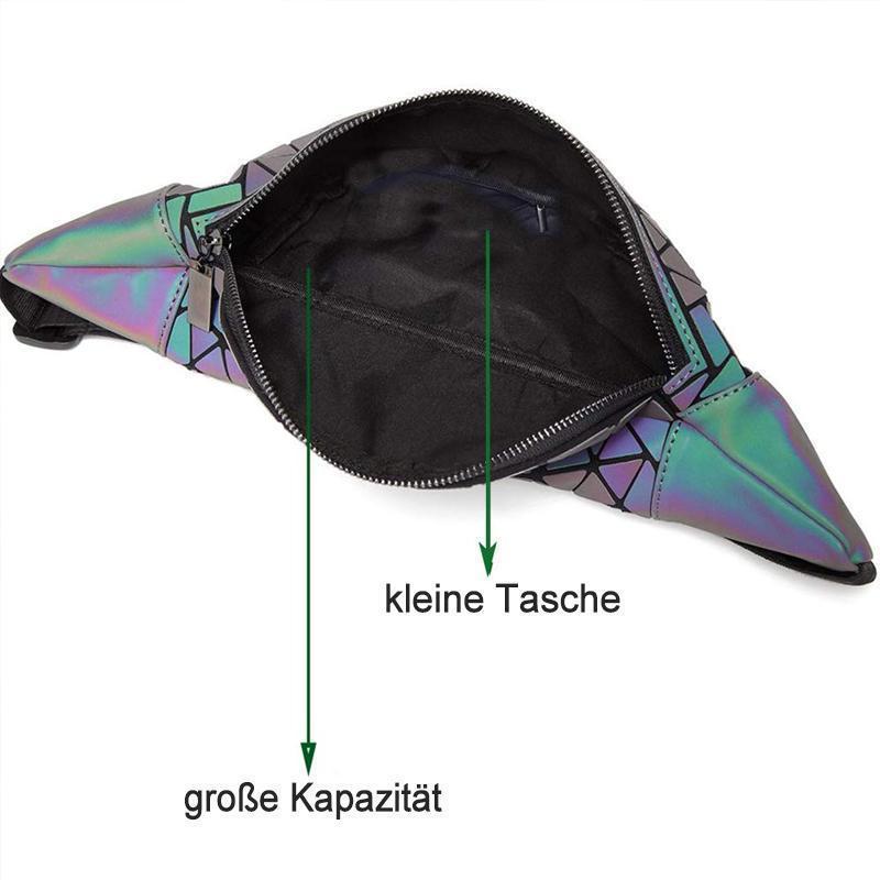 Leuchtende Tasche mit geometrischem Stil
