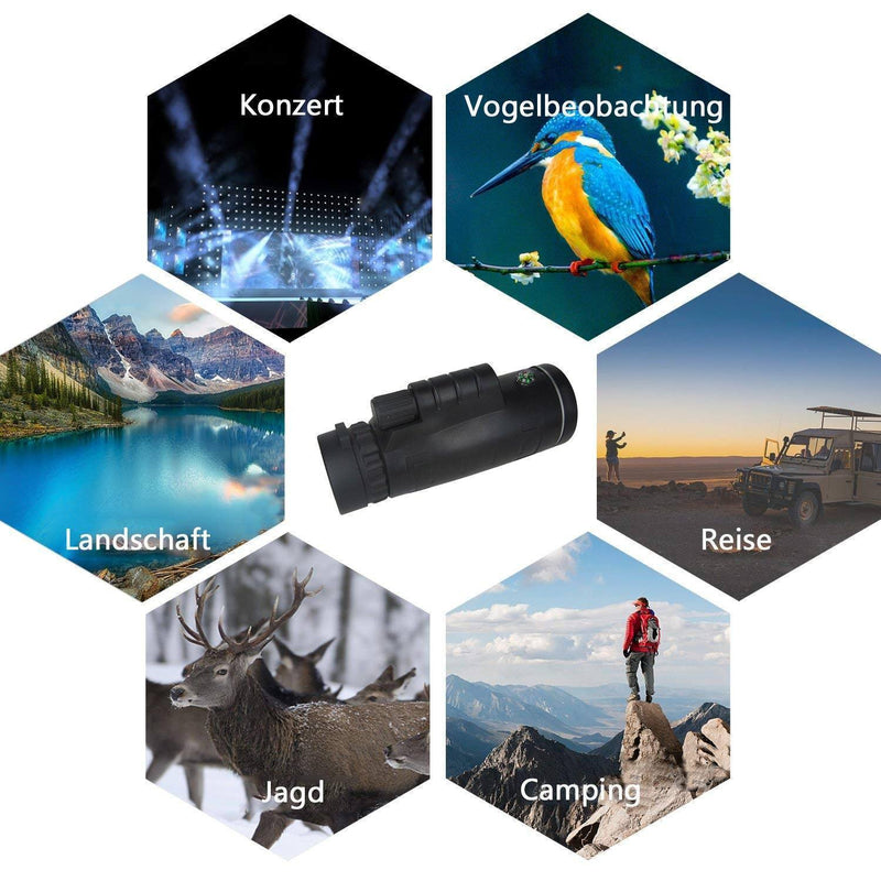 Monocular Telescope, 12x50 High Power wasserdichtes Fogproof