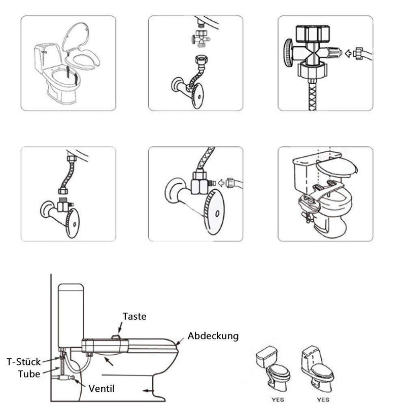 Hirundo Bidet Toilettenaufsatz mit Reinigungsfunktion