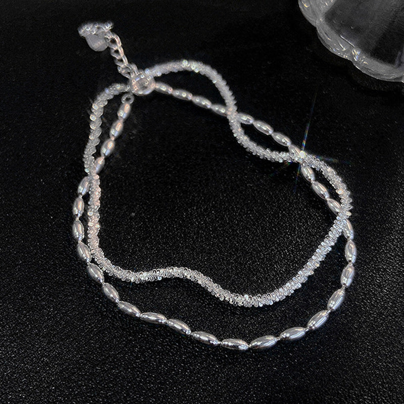 Doppellagiges Schleierkraut-Armband