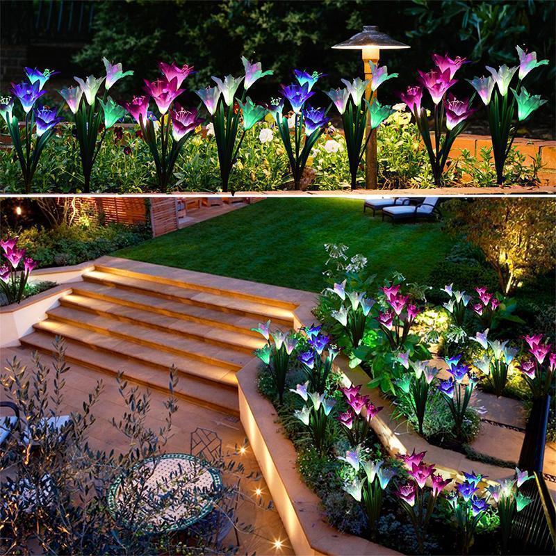 Solarbetriebene LED-Blume, Solar Garten  Stake Lichter