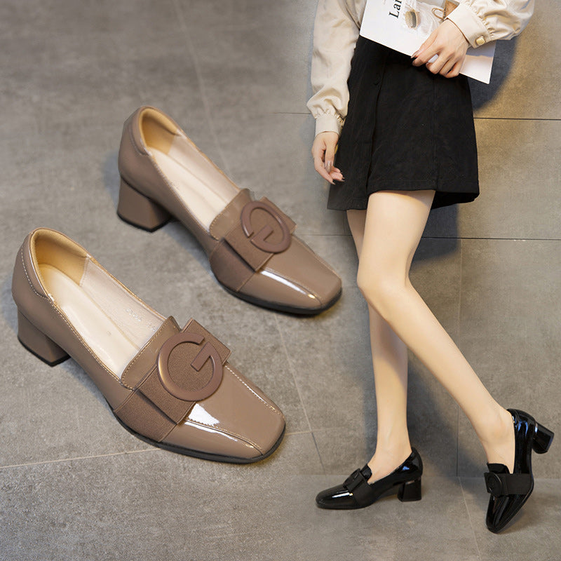 Modische Weiche Lederschuhe aus Lackleder
