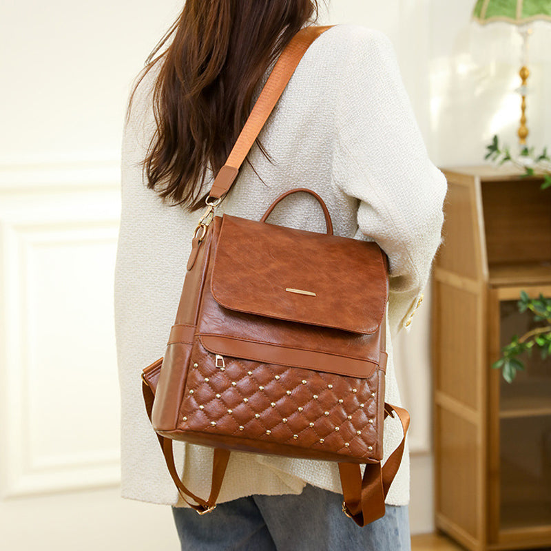 Diebstahlsichere Mehrzweck-Reisetasche aus weichem Leder