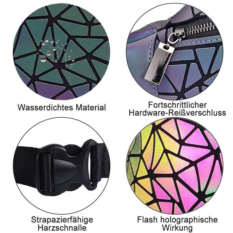 Leuchtende Tasche mit geometrischem Stil