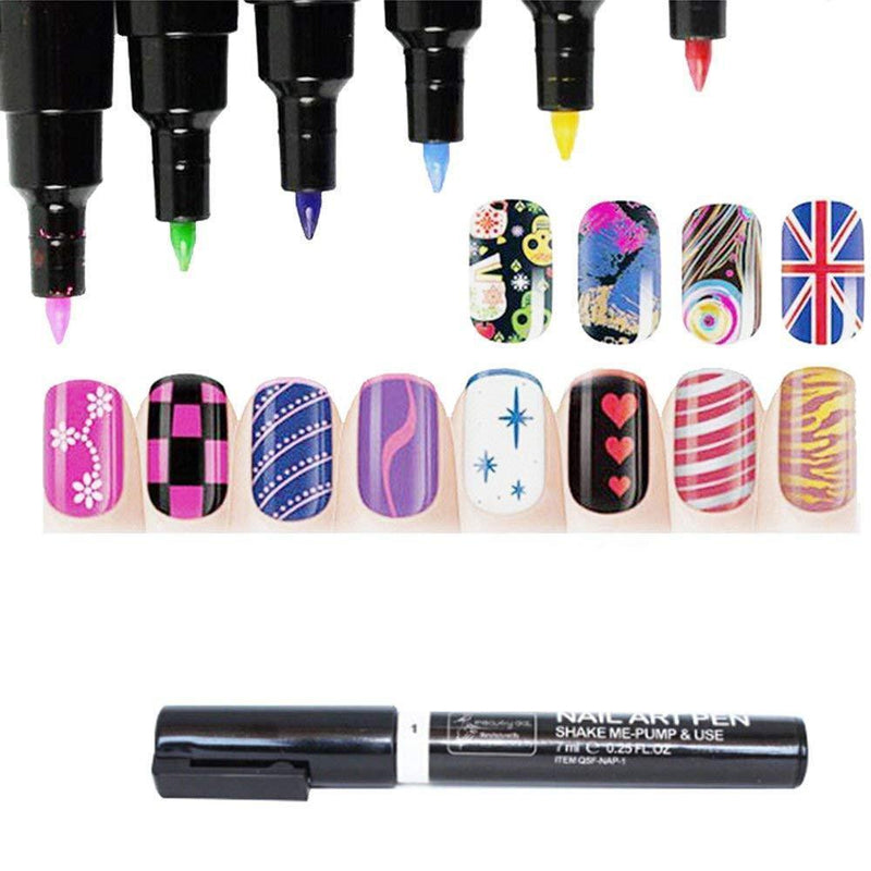 Bequee DIY 3D Nagel Stift, 16 Farben ein Set