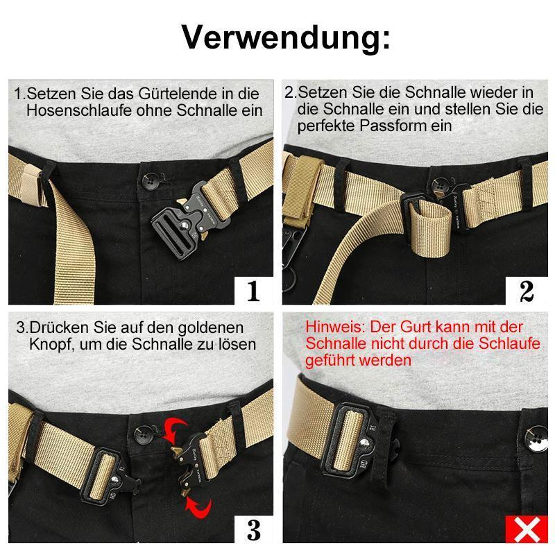 Militär Gürtel mit Metallschnalle