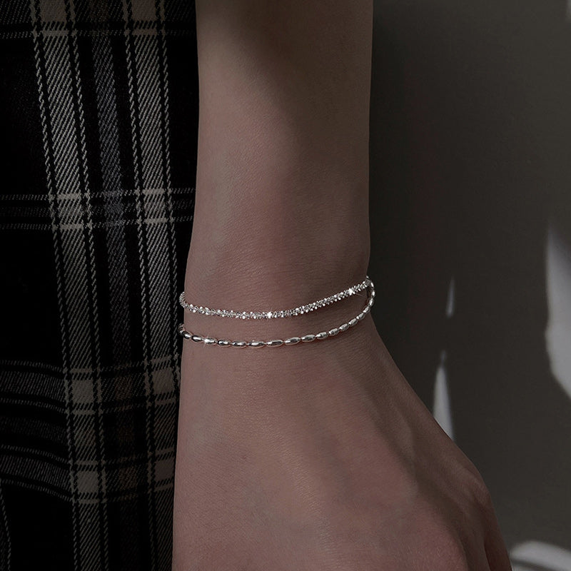 Doppellagiges Schleierkraut-Armband