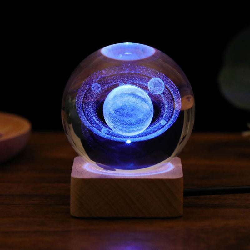 3D Galaxy Kristallkugel Nachtlicht Dekorlampe