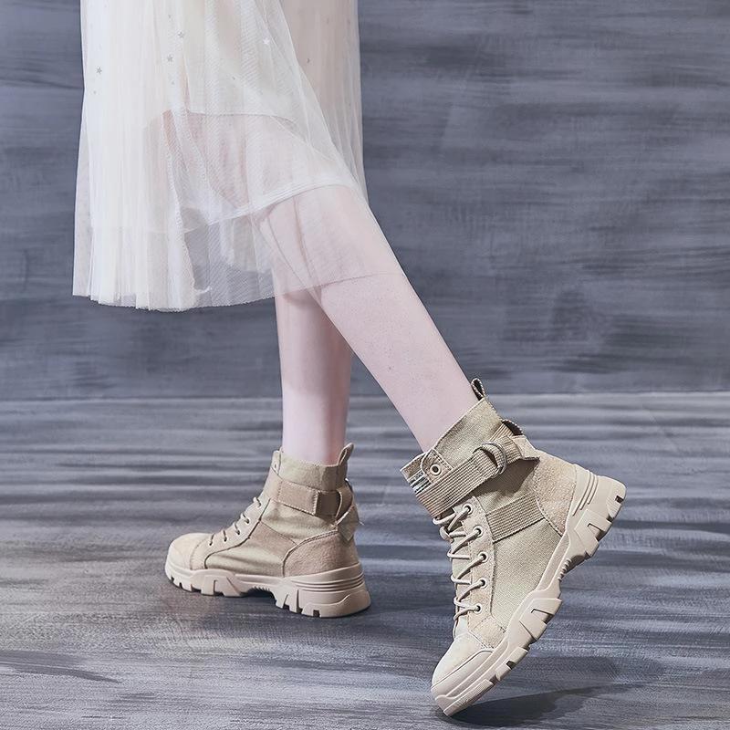 Frauen Vintage Military Martin Stiefel  