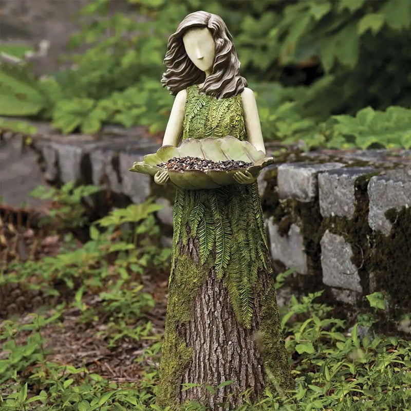 Statue der Göttin Vogelfutterspender