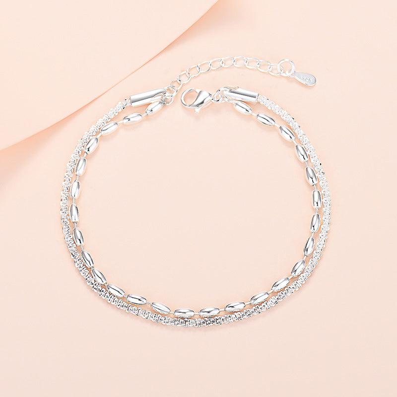Doppellagiges Schleierkraut-Armband