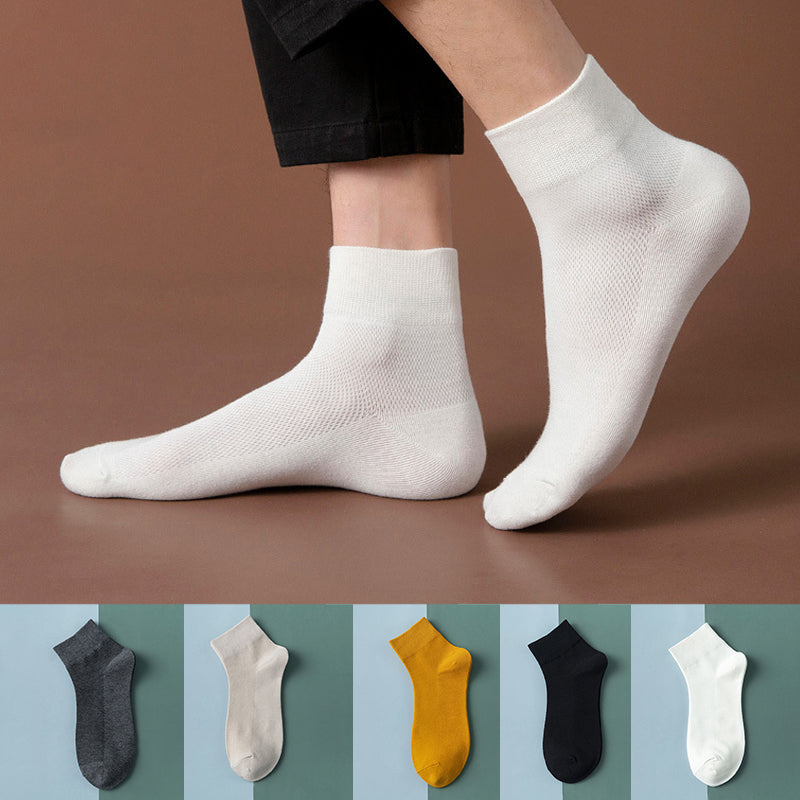 Einfarbige Dünne Atmungsaktive Baumwollsocken