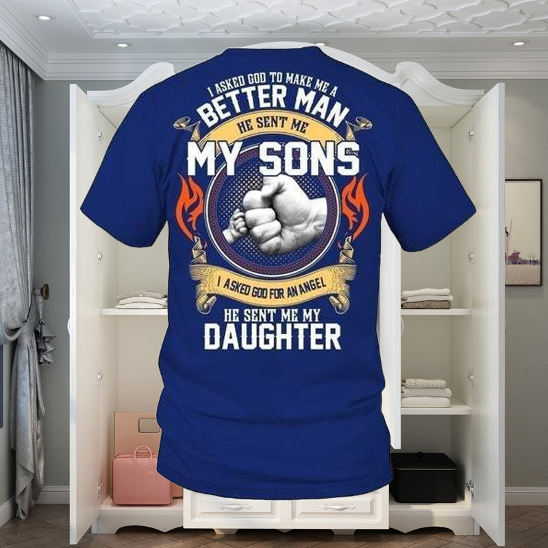Sommer-T-Shirt Mit Rückendruck