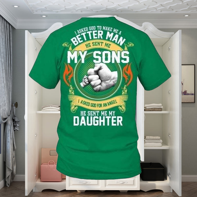 Sommer-T-Shirt Mit Rückendruck