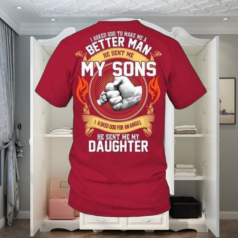 Sommer-T-Shirt Mit Rückendruck