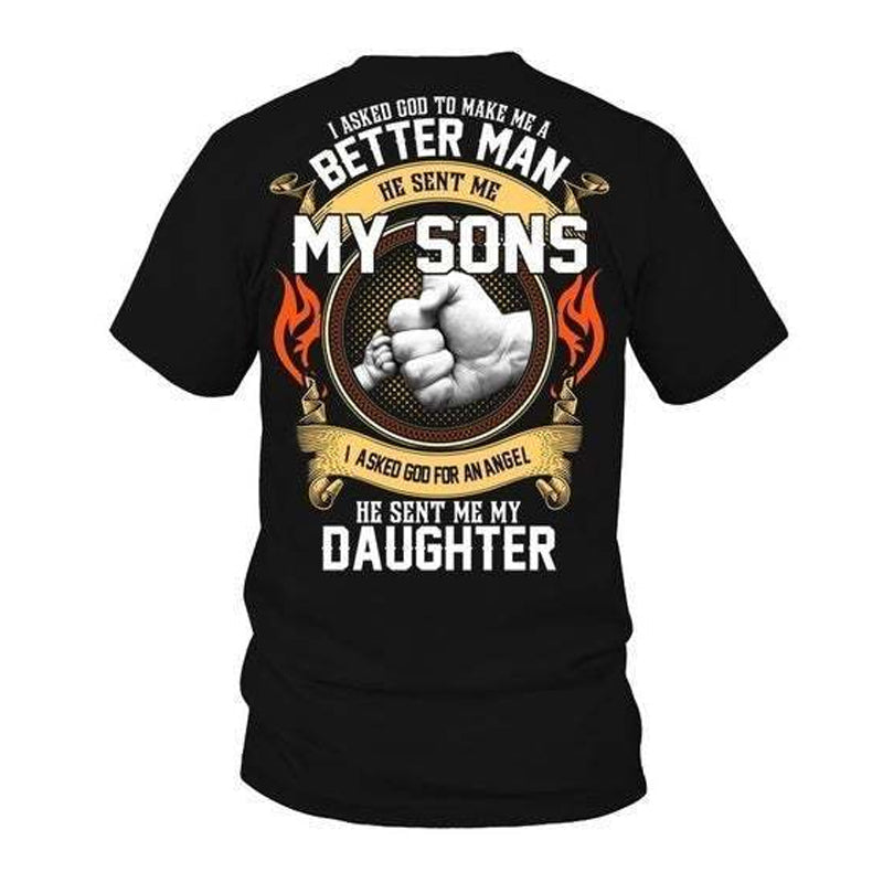 Sommer-T-Shirt Mit Rückendruck
