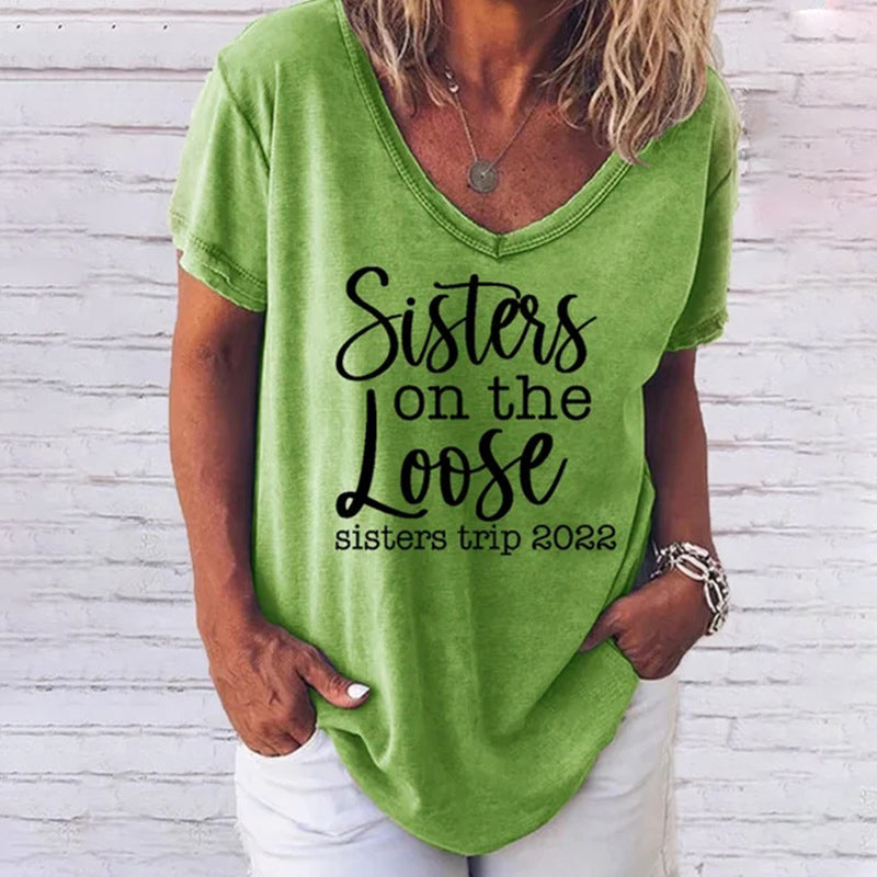 Damen T-Shirt Mit Englischem Druck