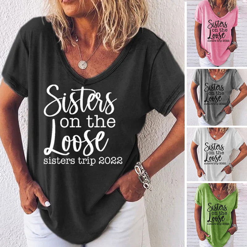 Damen T-Shirt Mit Englischem Druck