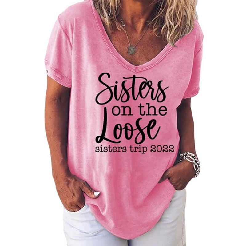 Damen T-Shirt Mit Englischem Druck