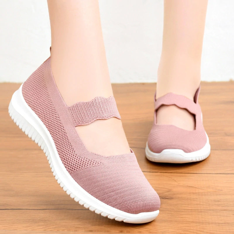 Damen atmungsaktive Schuhe mit weichen Sohlen