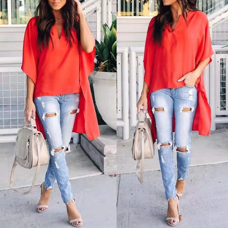 Einfache Stilvolle Und Lockere Bluse