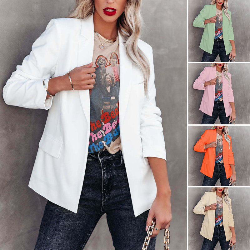 Einfacher Einfarbiger Blazer