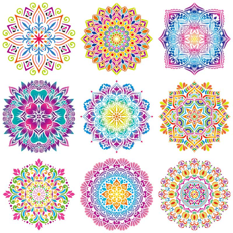 Wohlstand Mandala Schablone