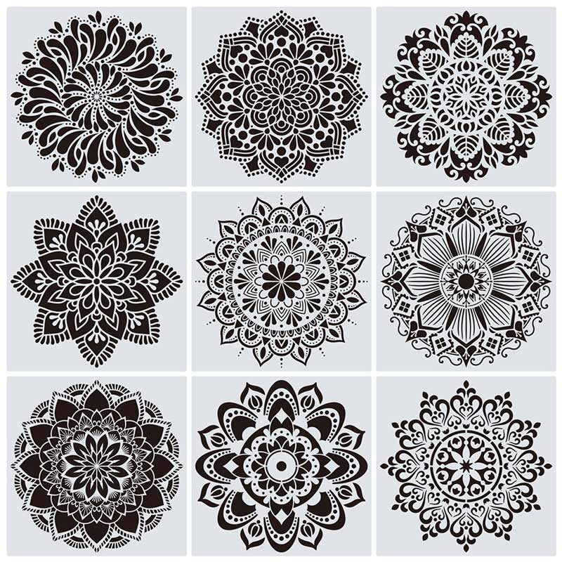 Wohlstand Mandala Schablone